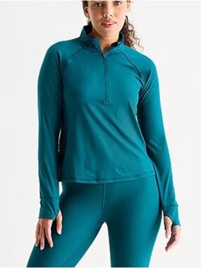 Xersion Teal Half-Zip Performance Top